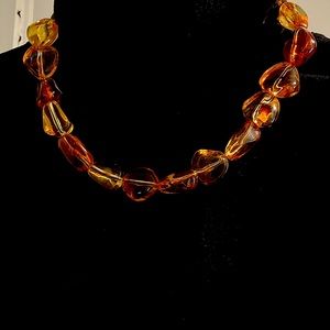 Amber colored necklace